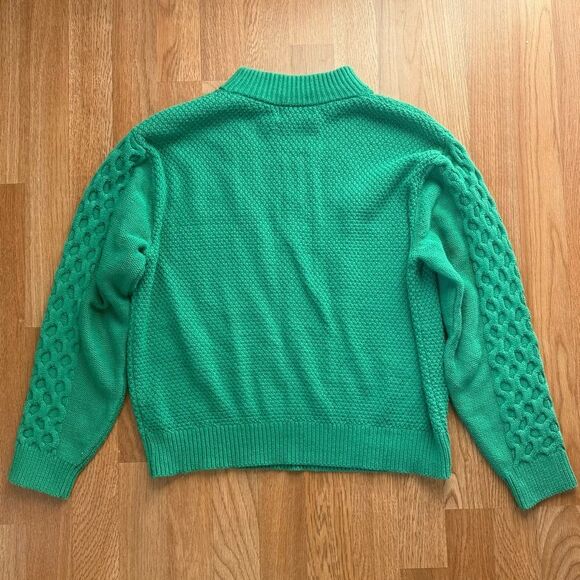URBAN OUTFITTERS UO Austin Mock-Neck Cable Knit  Sweater Green Size XS - Picture 4 of 8